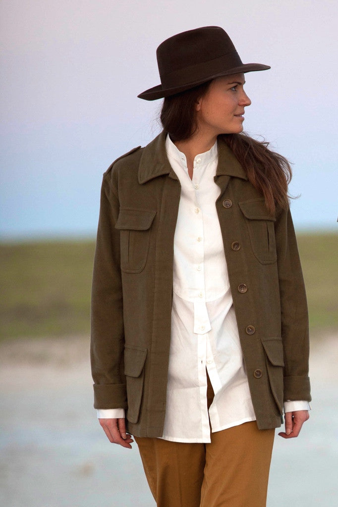 DRESS SHIRT IN WHITE POPLIN, Shirt, Hickman & Bousfield - Hickman & Bousfield, Safari and Travel Clothing