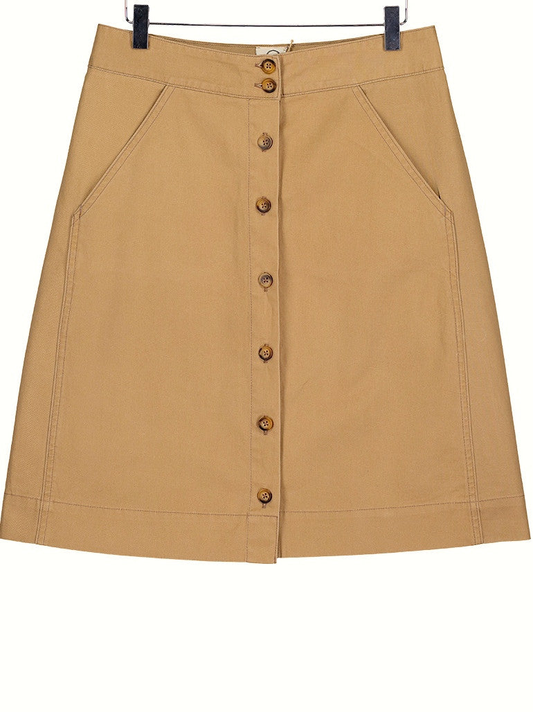 Button through skirt - sand, Dress, Hickman & Bousfield - Hickman & Bousfield, Safari and Travel Clothing