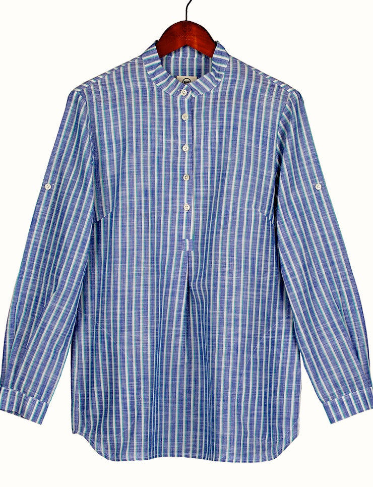New Tunic in Stripey Cotton, Shirt, Hickman & Bousfield - Hickman & Bousfield, Safari and Travel Clothing