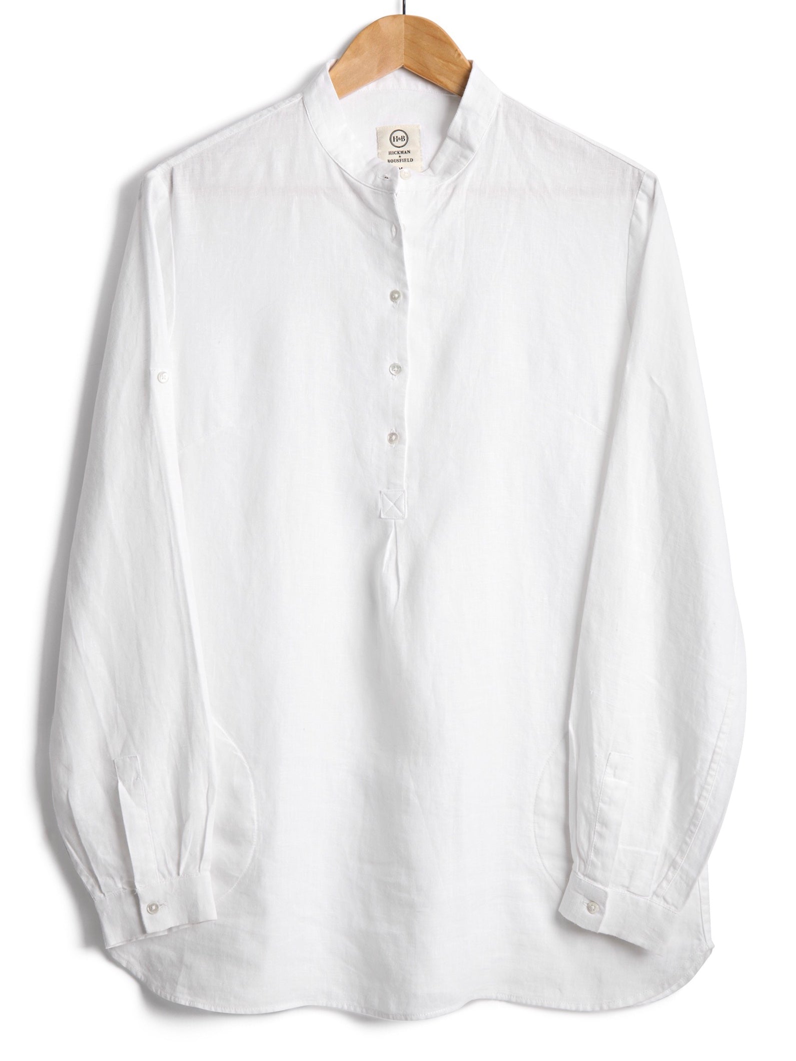 NEW TUNIC IN WHITE LINEN, Shirt, Hickman & Bousfield - Hickman & Bousfield, Safari and Travel Clothing