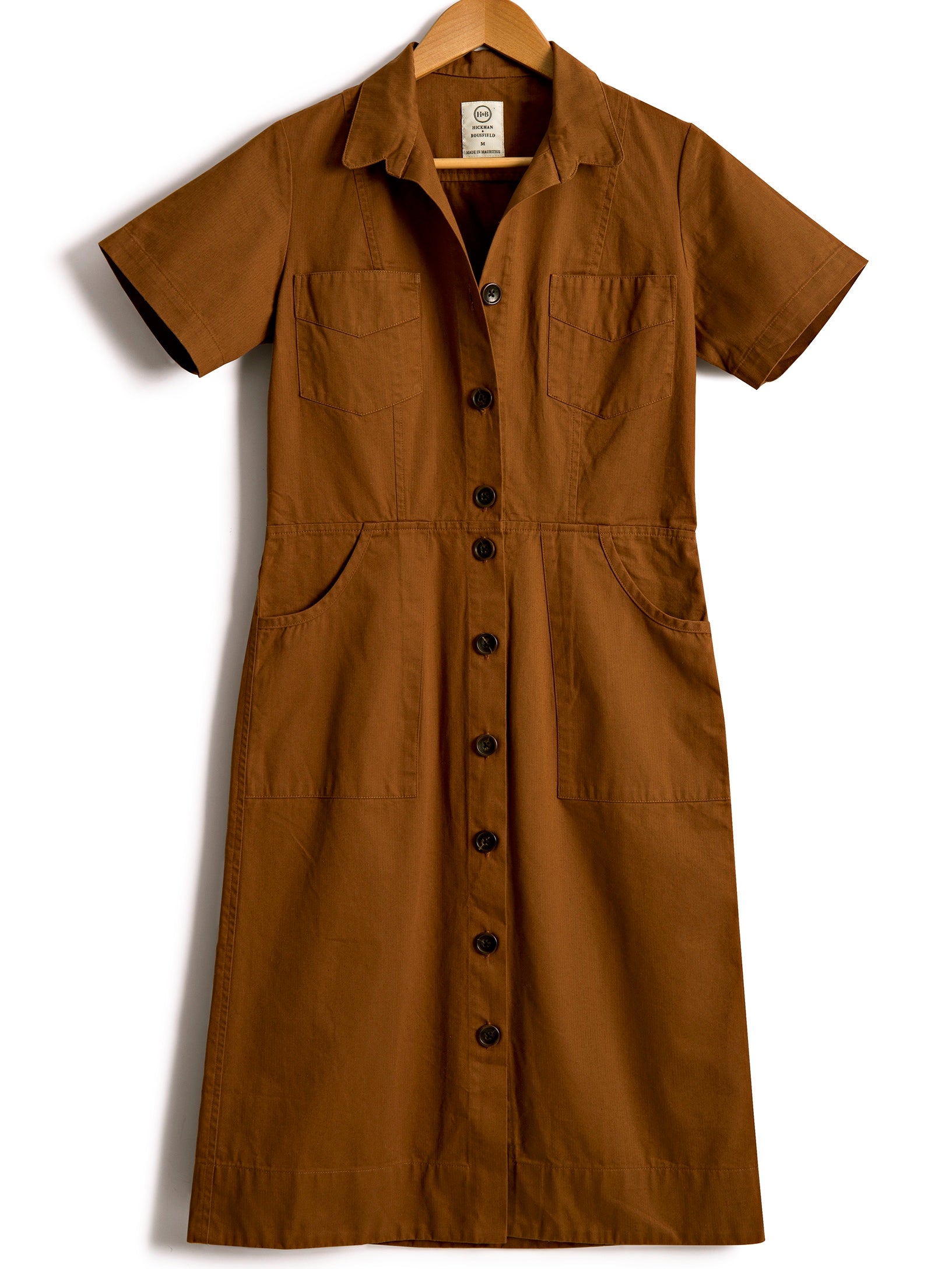 Classic Safari Dress in Antelope Hickman & Bousfield Classic Safari Dress in Antelope Hickman & Bousfield