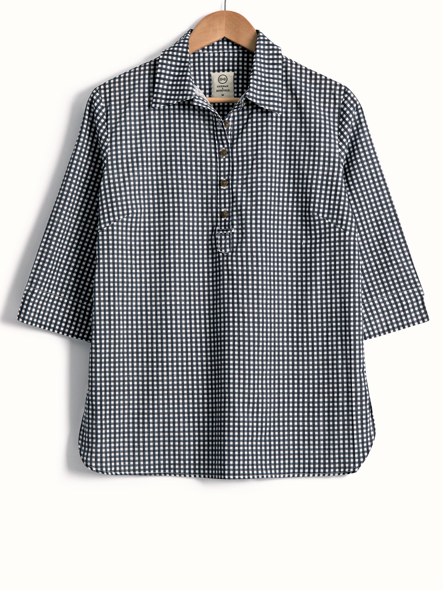 Safari Shirt in Cotton Gingham, Shirt, Hickman & Bousfied - Hickman & Bousfield, Safari and Travel Clothing