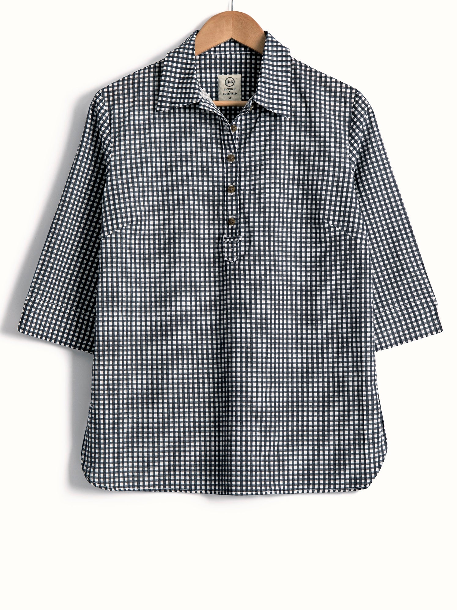 Safari Shirt in Cotton Gingham, Shirt, Hickman & Bousfied - Hickman & Bousfield, Safari and Travel Clothing