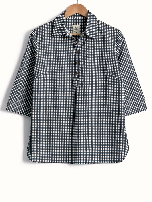 Safari Shirt in Cotton Gingham, Shirt, Hickman & Bousfied - Hickman & Bousfield, Safari and Travel Clothing