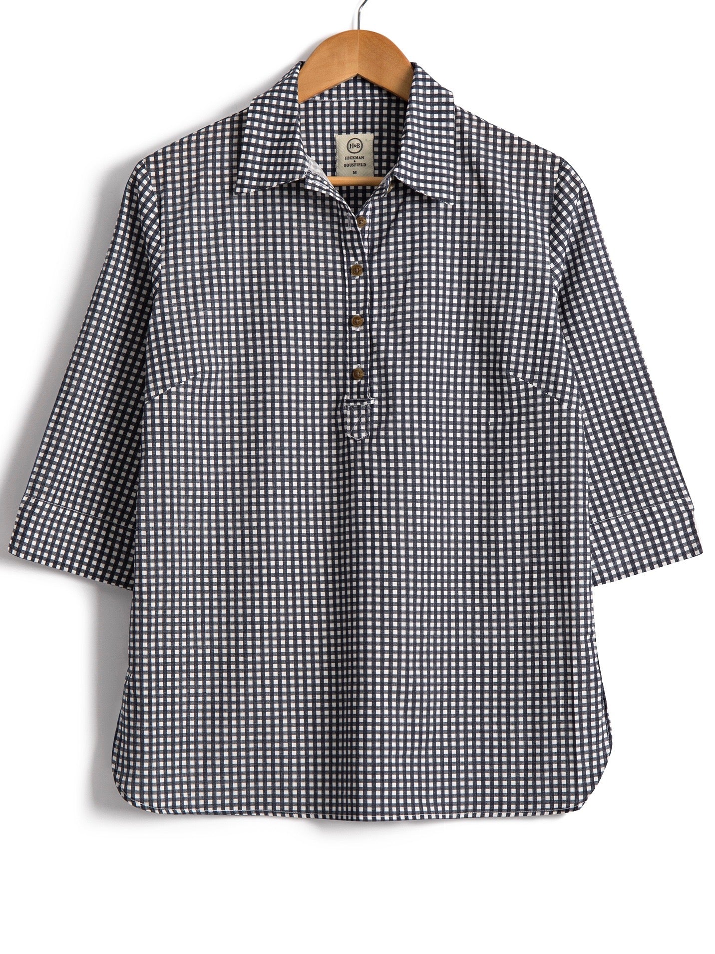 Safari Shirt in Cotton Gingham, Shirt, Hickman & Bousfied - Hickman & Bousfield, Safari and Travel Clothing