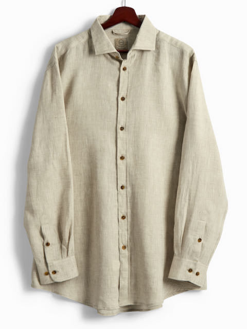Men's Natural Linen Shirt, Shirt, Hickman & Bousfied - Hickman & Bousfield, Safari and Travel Clothing