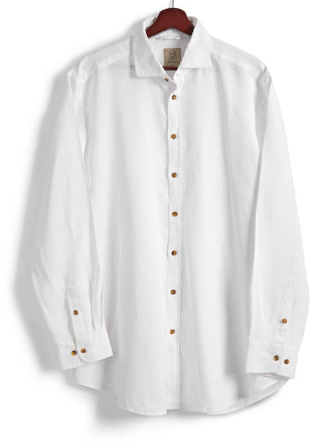 Men's White Linen Shirt, Shirt, Hickman & Bousfied - Hickman & Bousfield, Safari and Travel Clothing