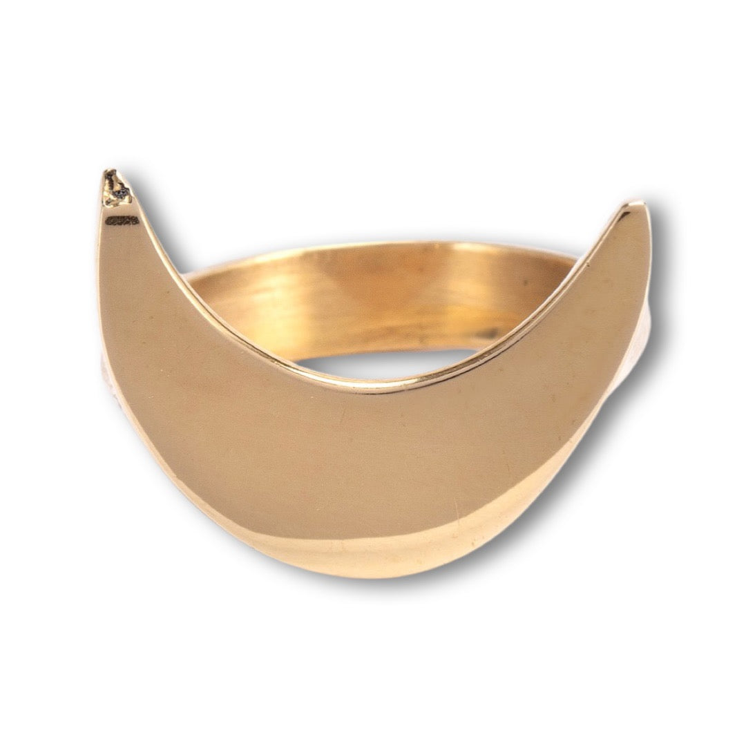 Crescent Moon Ring in Brass, Jewellery, Soul Design - Hickman & Bousfield, Safari and Travel Clothing