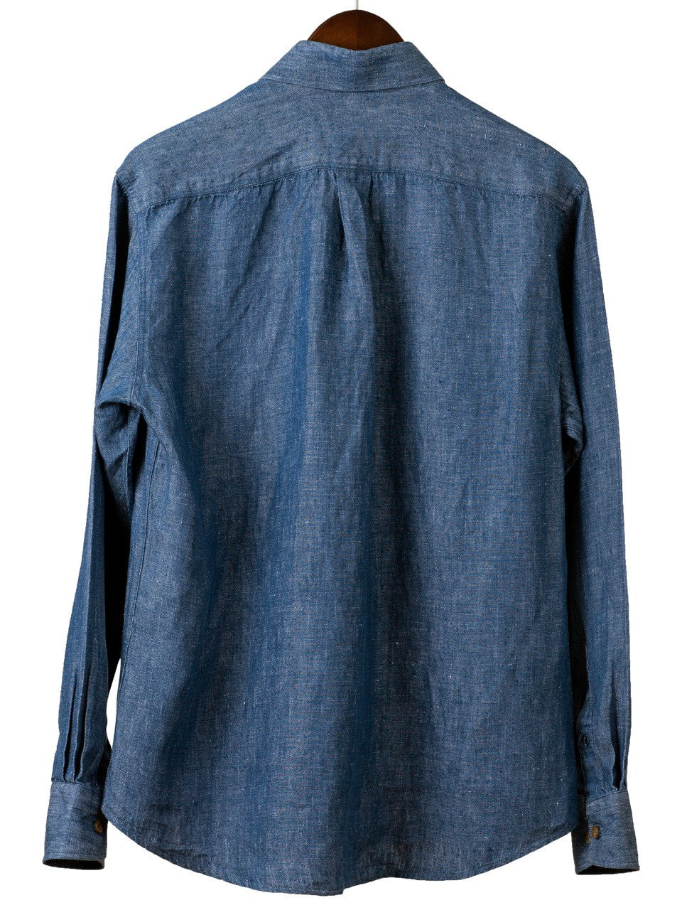 MEN'S SAFARI SHIRT in Indigo Linen, Shirt, Hickman & Bousfield - Hickman & Bousfield, Safari and Travel Clothing