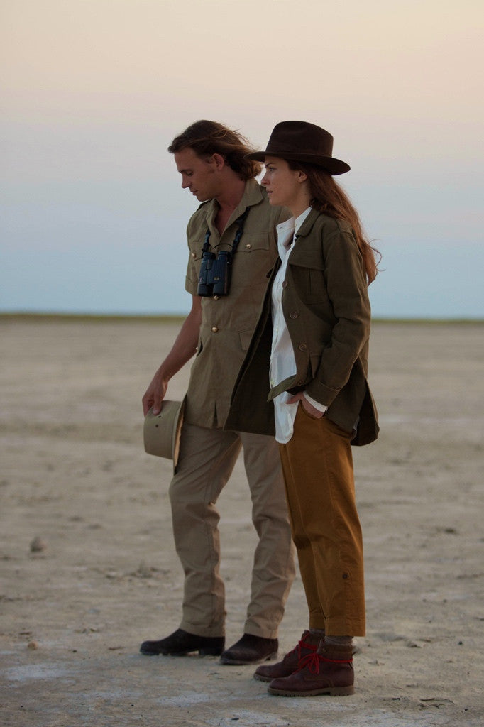 DARK KHAKI PLEAT FRONT PANTS, Trousers, Hickman & Bousfield - Hickman & Bousfield, Safari and Travel Clothing