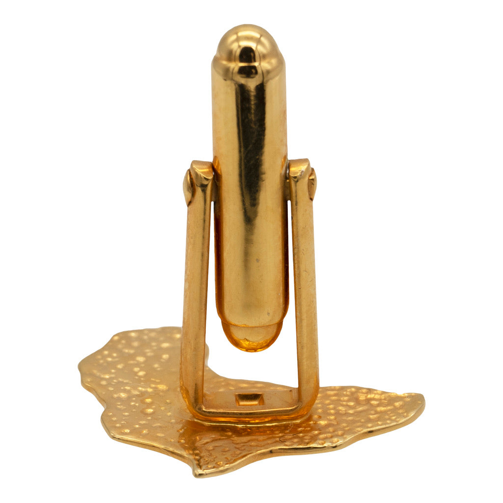 Gold plated Africa cufflinks - Hickman & Bousfield