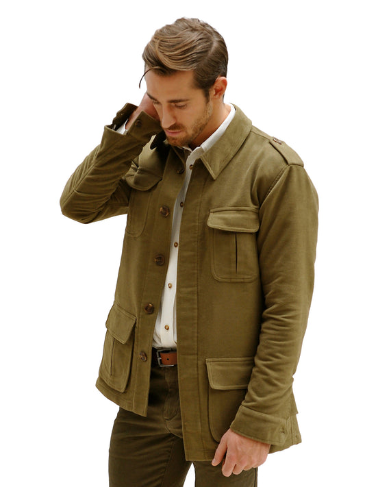 BUSH JACKET IN COTTON MOLESKIN, Jacket, Hickman & Bousfield - Hickman & Bousfield, Safari and Travel Clothing