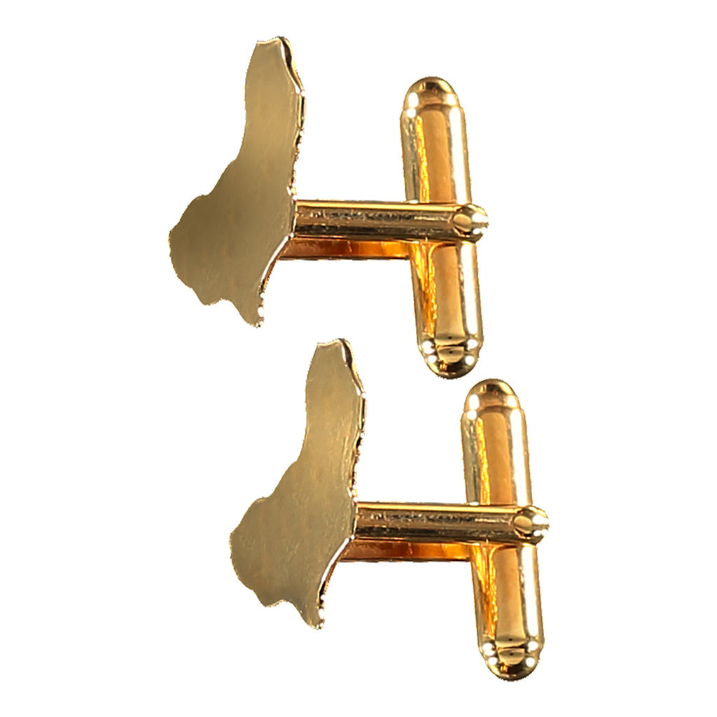 Gold plated Africa cufflinks - Hickman & Bousfield