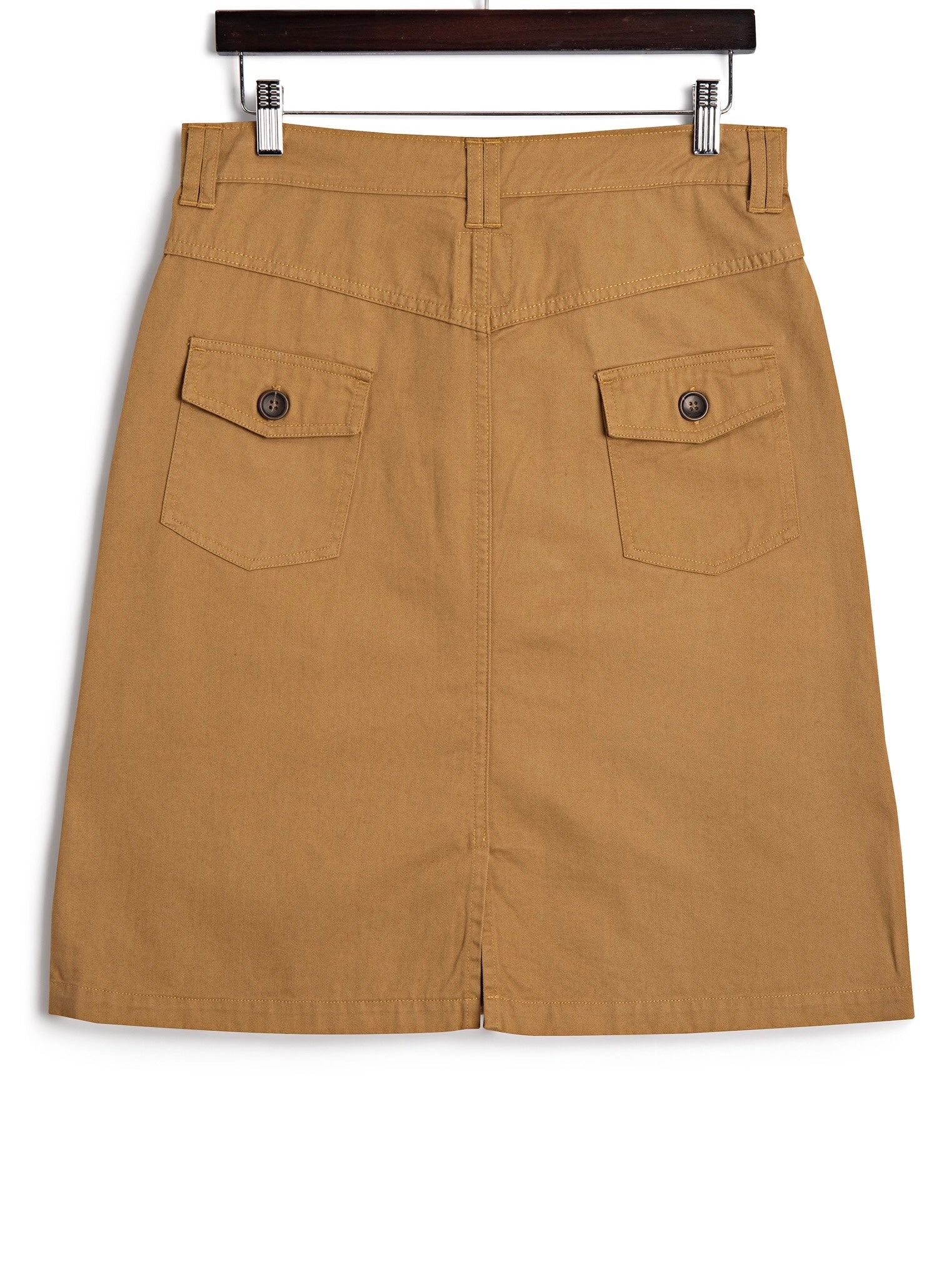 Khaki skirt with pockets hot sale