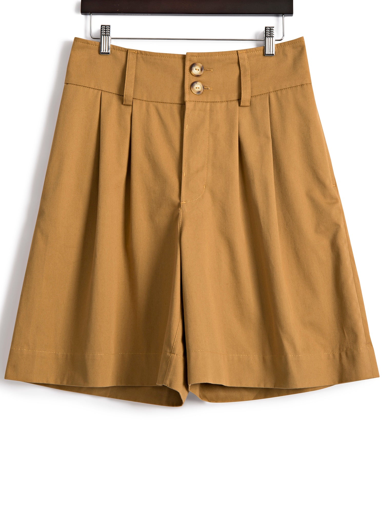 Pleat Front Shorts in Camel, Shorts, Hickman & Bousfied - Hickman & Bousfield, Safari and Travel Clothing