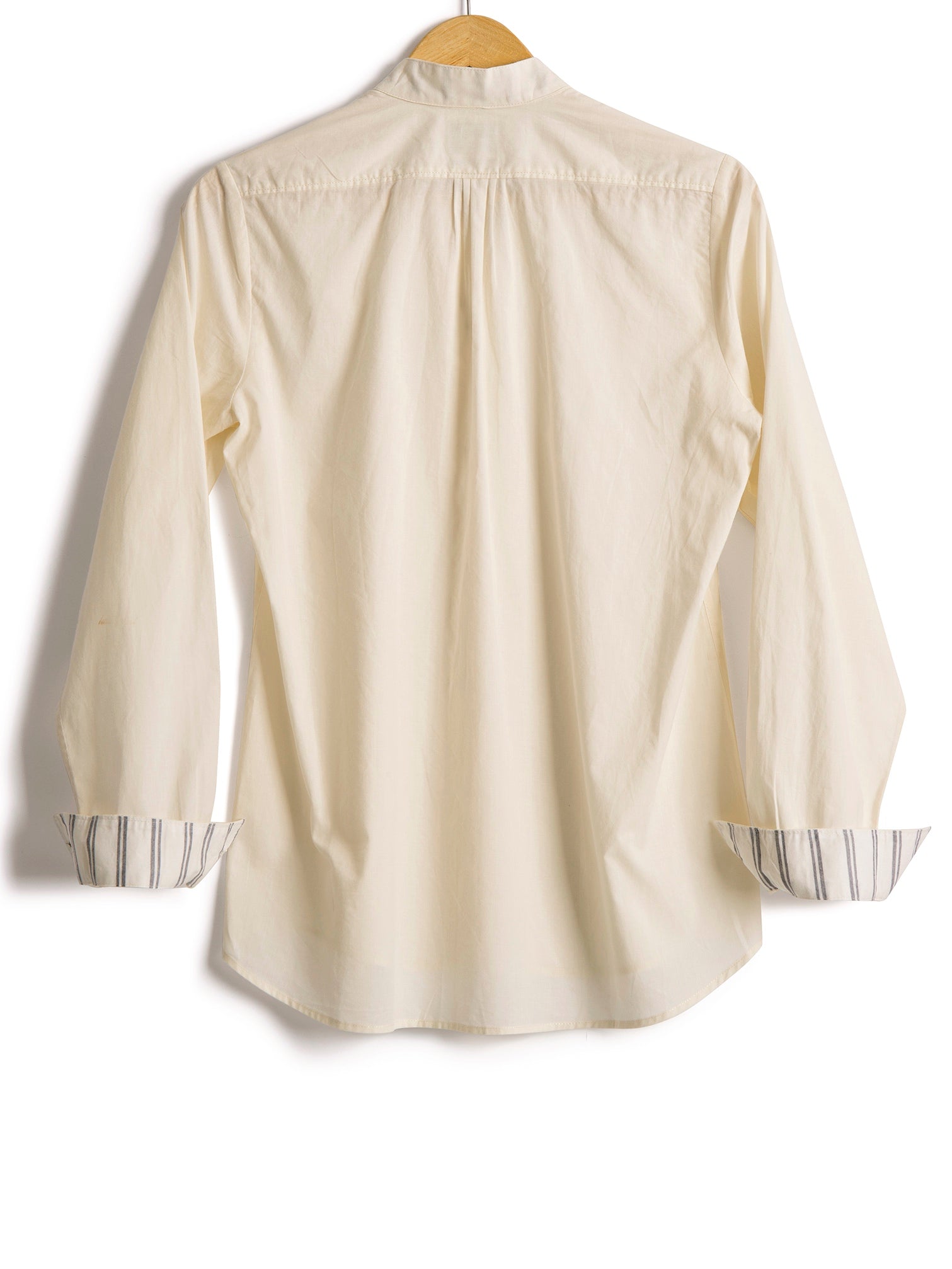 Grandad Shirt in Ivory Cotton,, Shirt, Hickman & Bousfied - Hickman & Bousfield, Safari and Travel Clothing