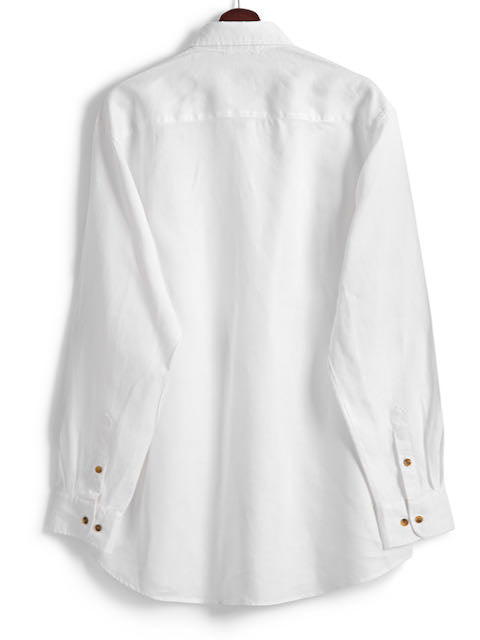 Men's White Linen Shirt, Shirt, Hickman & Bousfied - Hickman & Bousfield, Safari and Travel Clothing
