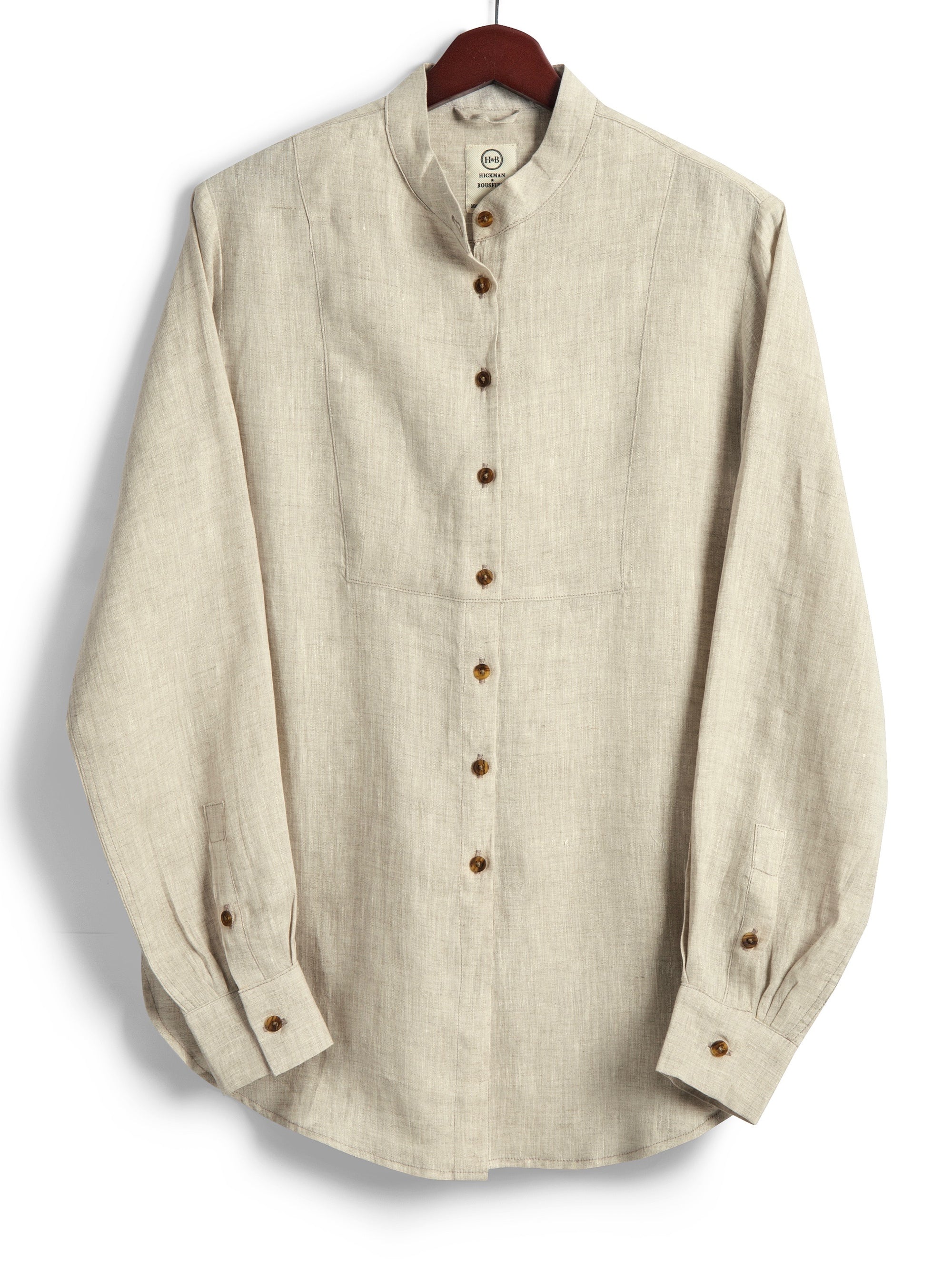 Bib Shirt, Natural Linen, Shirt, Hickman & Bousfield - Hickman & Bousfield, Safari and Travel Clothing
