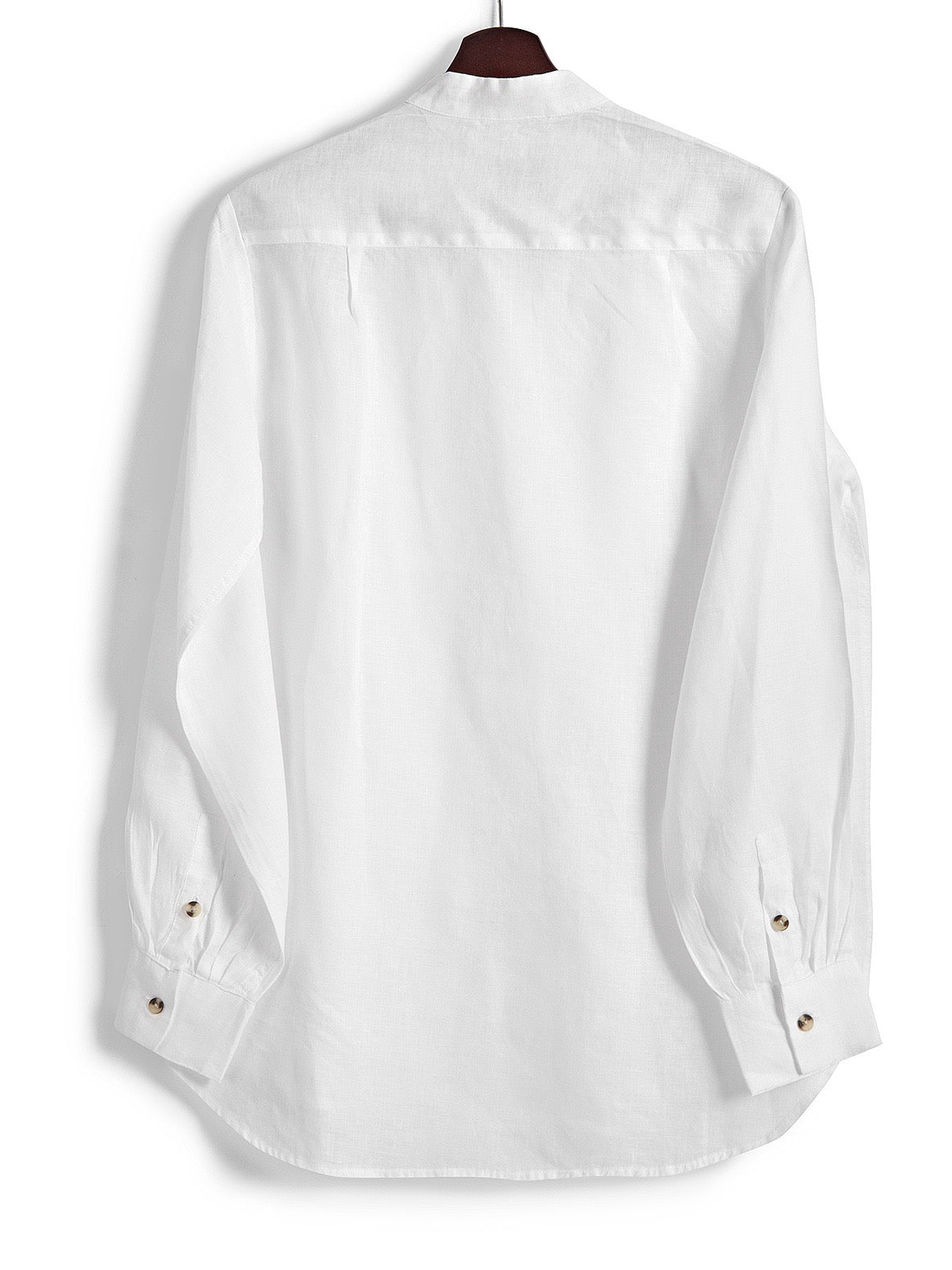 Bib Shirt in White Linen, Shirt, Hickman & Bousfied - Hickman & Bousfield, Safari and Travel Clothing