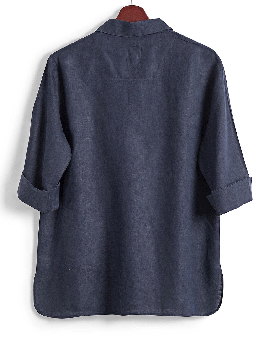 Safari Shirt in Navy Linen, Shirt, Hickman & Bousfied - Hickman & Bousfield, Safari and Travel Clothing