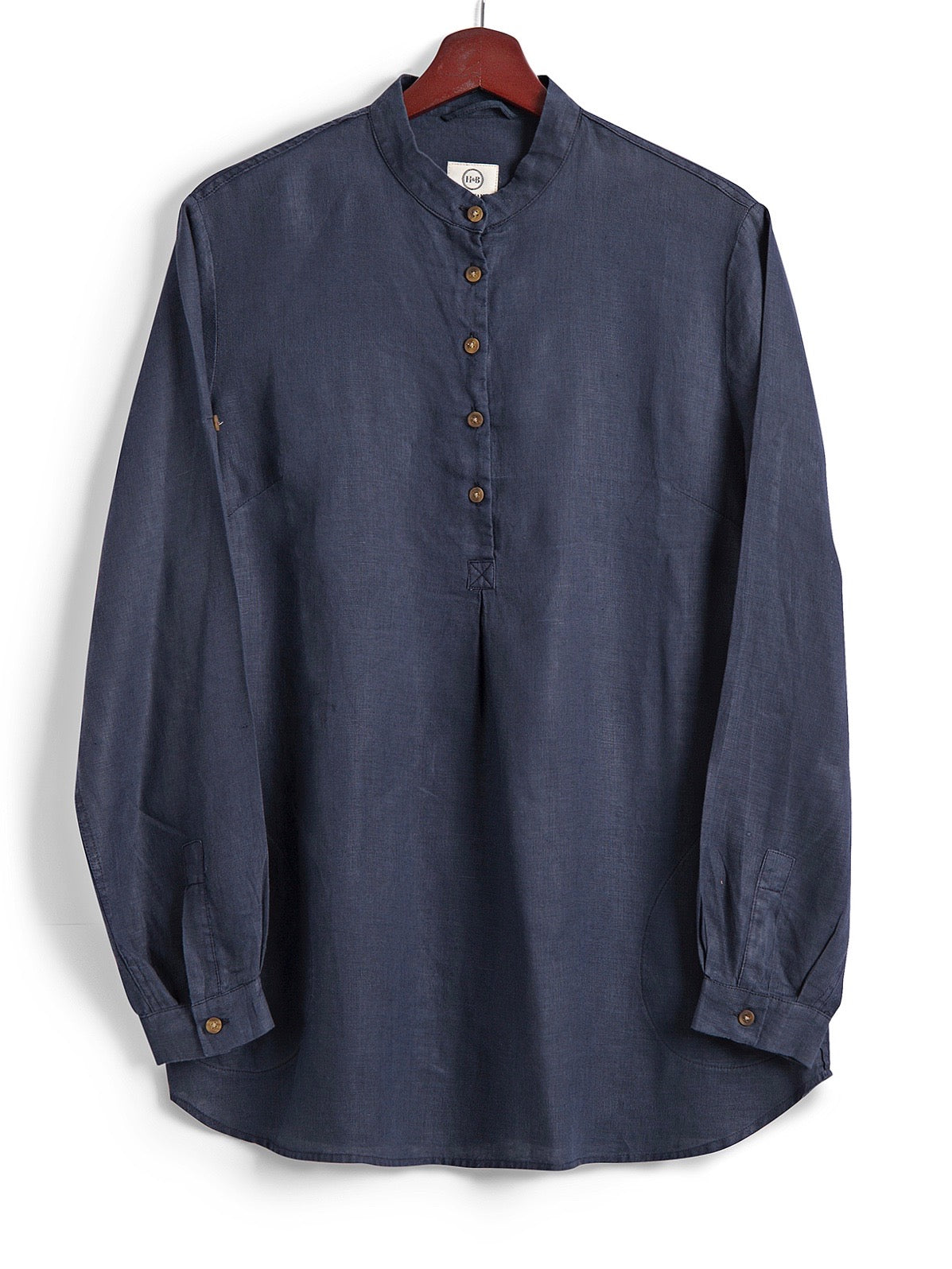 New Tunic in Navy Linen, Shirt, Hickman & Bousfield - Hickman & Bousfield, Safari and Travel Clothing