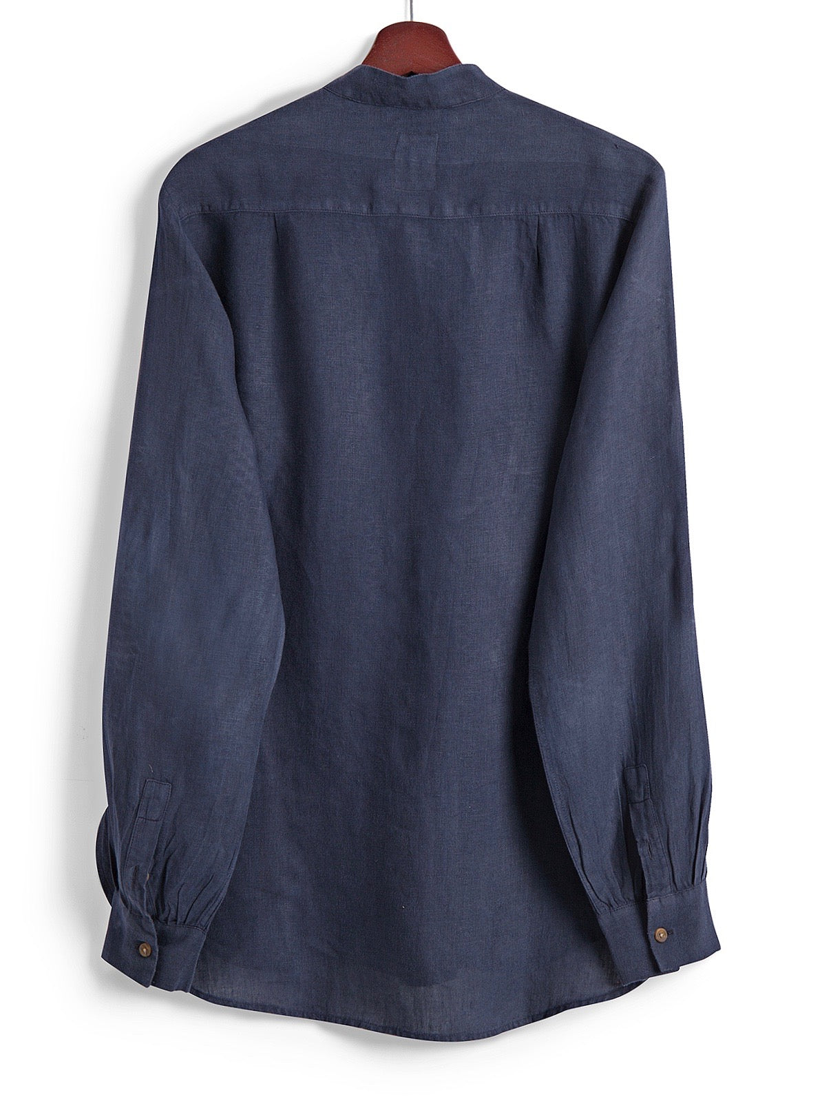 Bib Shirt in Navy Linen, Shirt, Hickman & Bousfied - Hickman & Bousfield, Safari and Travel Clothing