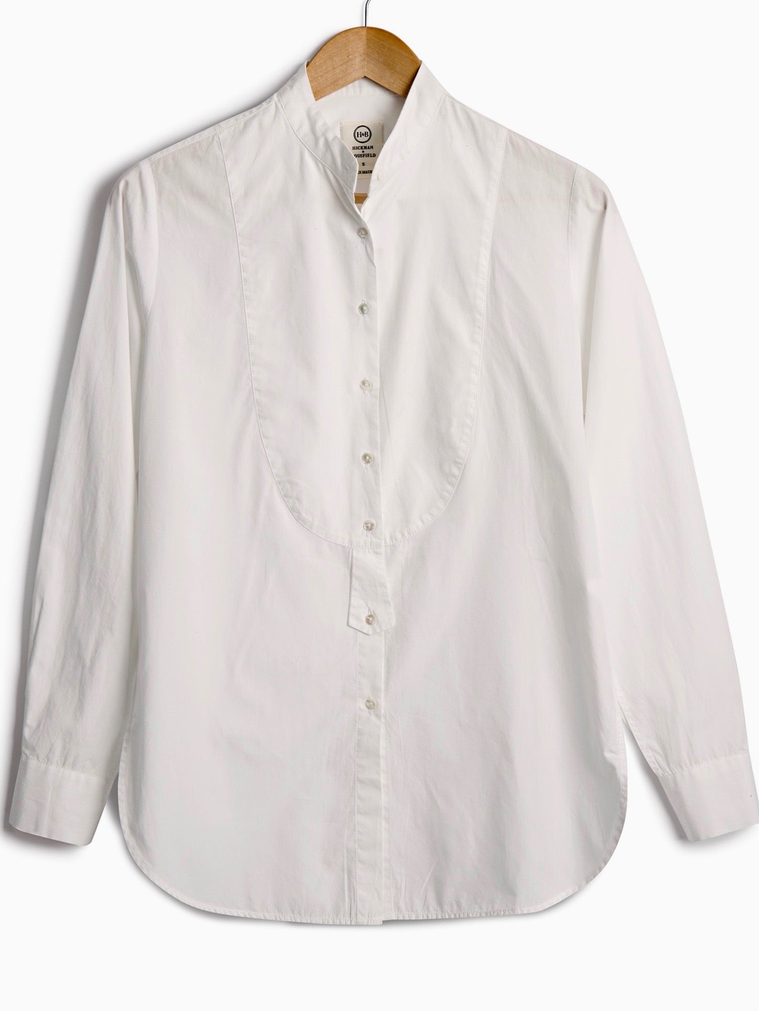 DRESS SHIRT IN WHITE POPLIN, Shirt, Hickman & Bousfield - Hickman & Bousfield, Safari and Travel Clothing