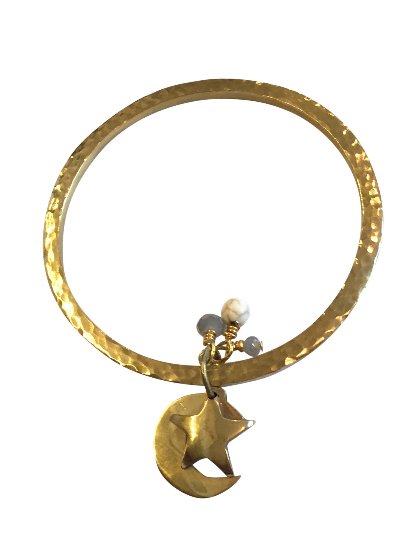 Boho Brass Bangle with Africa Charm, Jewellery, Soul Design - Hickman & Bousfield, Safari and Travel Clothing
