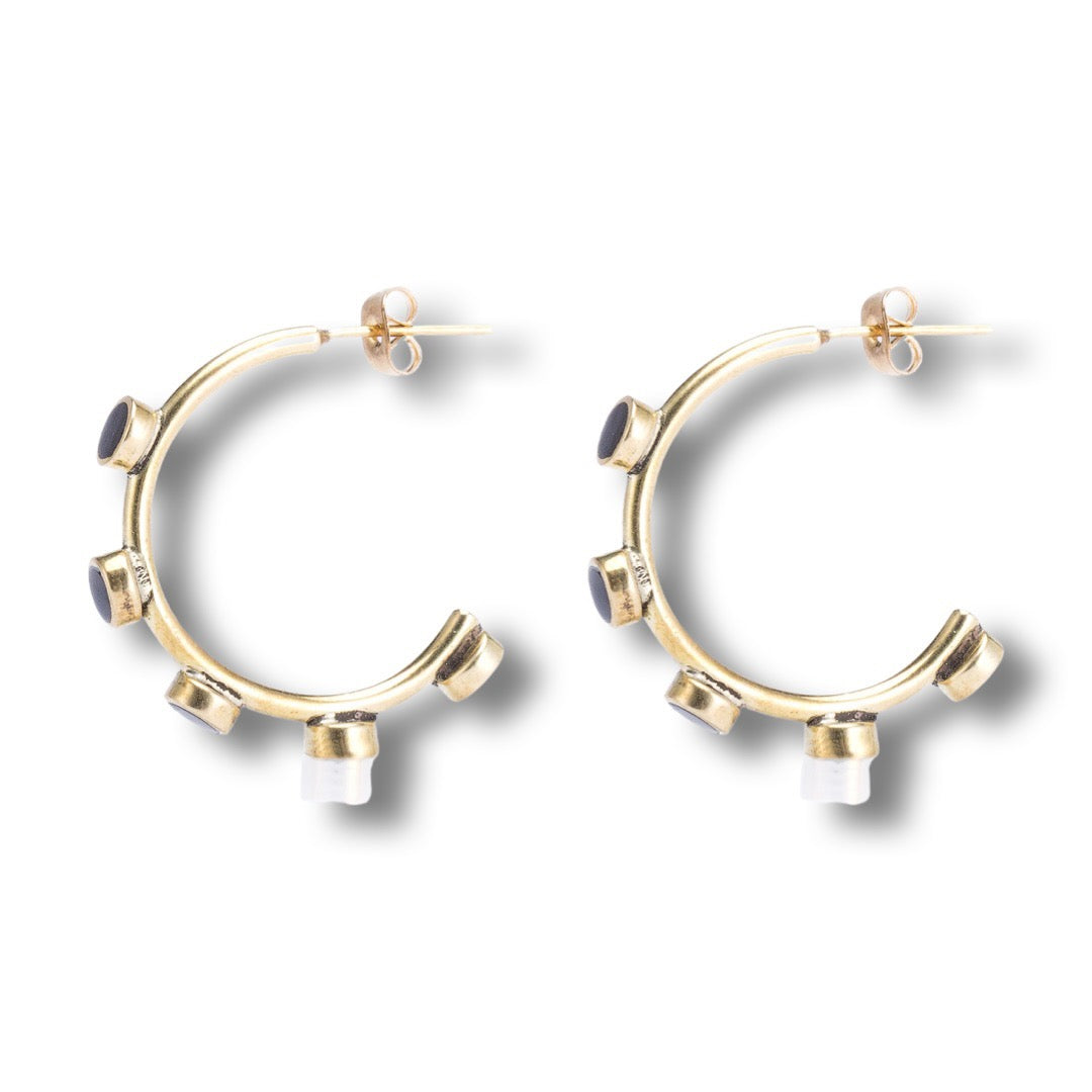 Zuri Hoops in Horn, Jewellery, Soul Design - Hickman & Bousfield, Safari and Travel Clothing