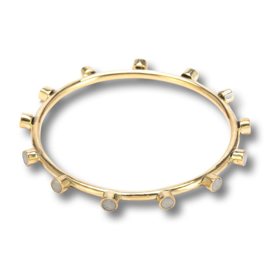 Zuri Bangle in Brass and Bone, Jewellery, Soul Design - Hickman & Bousfield, Safari and Travel Clothing