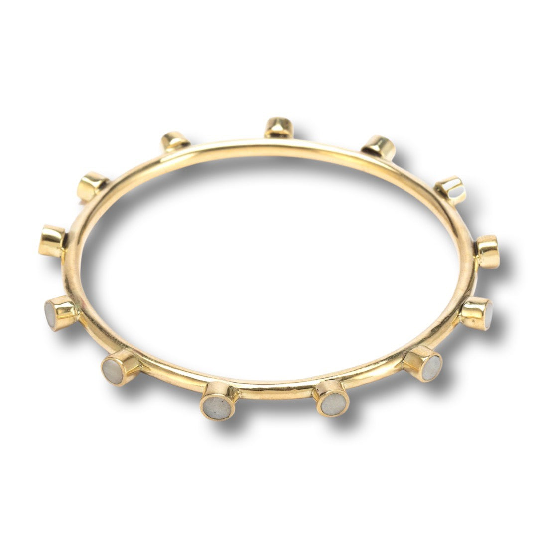 Zuri Bangle in Brass and Bone, Jewellery, Soul Design - Hickman & Bousfield, Safari and Travel Clothing