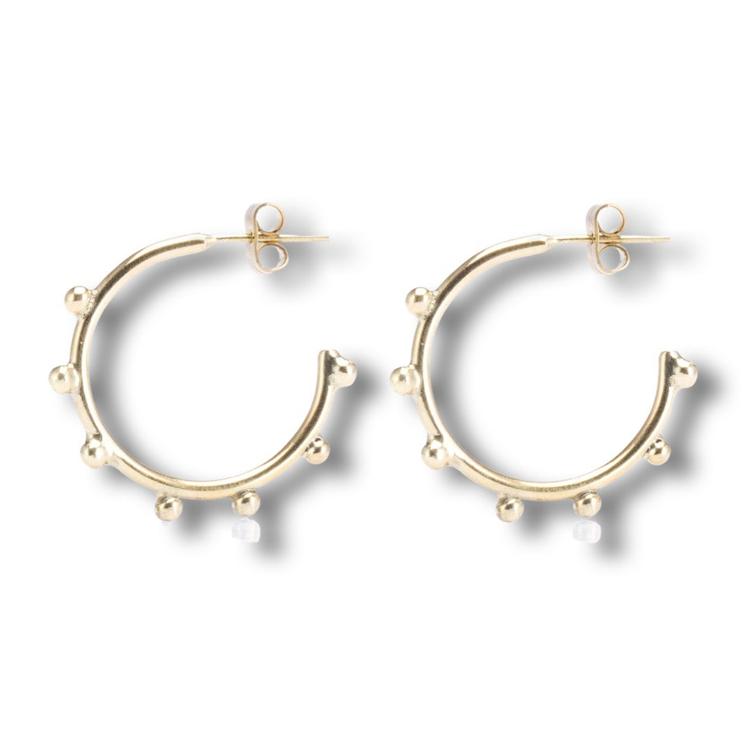 Octopus Hoops in Brass, Jewellery, Soul Design - Hickman & Bousfield, Safari and Travel Clothing