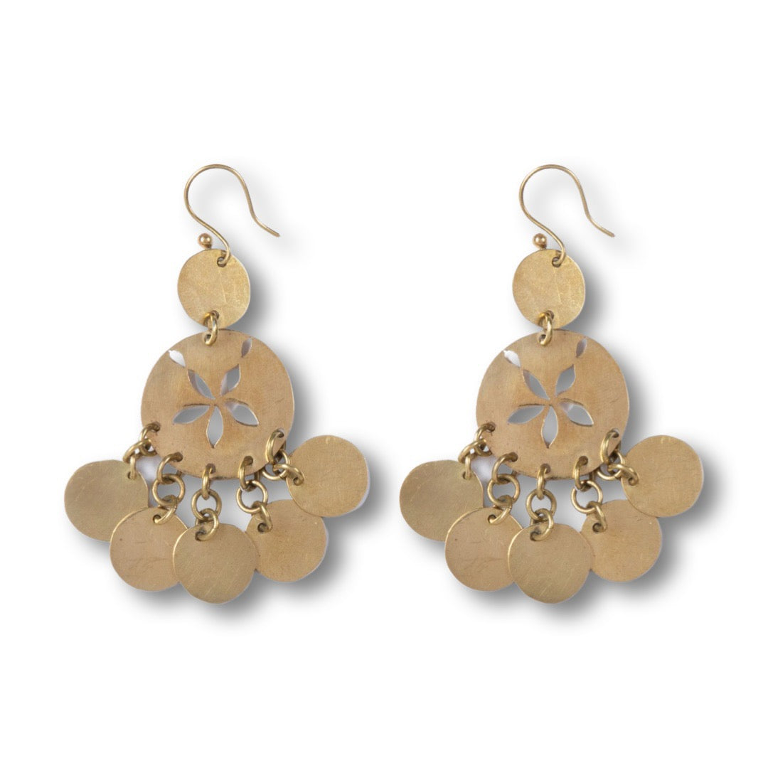 Silver sand clearance dollar earrings